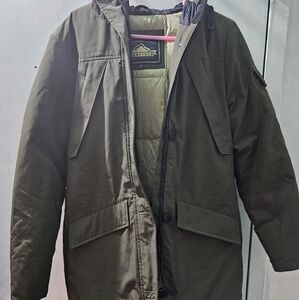 Penfield Women's Army Green Jacket with Fur Hood